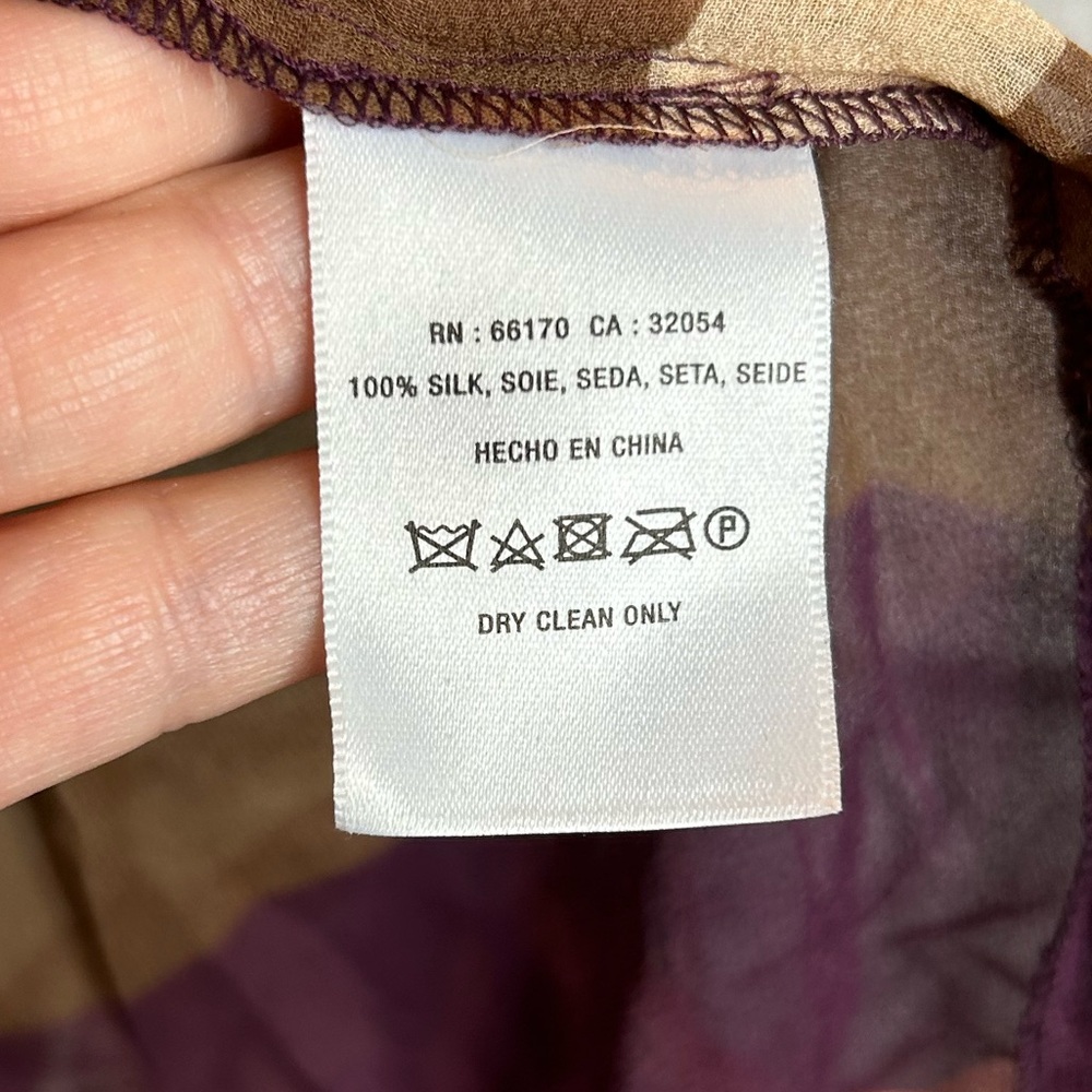 Anthropologie Maeve Multicolor Striped Silk Blouse - Picture 4 of 5